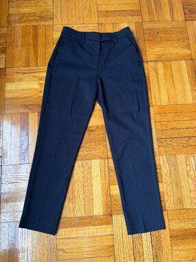 MANGO OFFICE WORK PANTS NAVY BLUE PIN STRIPE SIZE 4